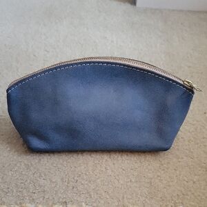 Blue Leather Pouch